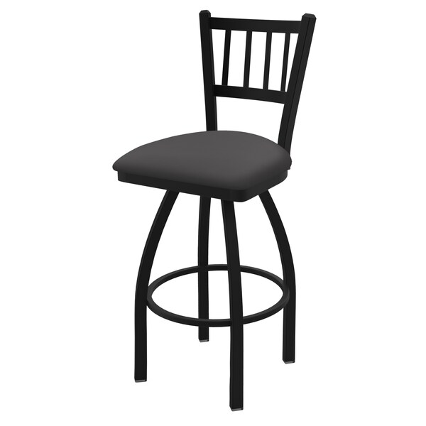 25" Swivel Counter Stool, Black Wrinkle, Canter Storm Seat